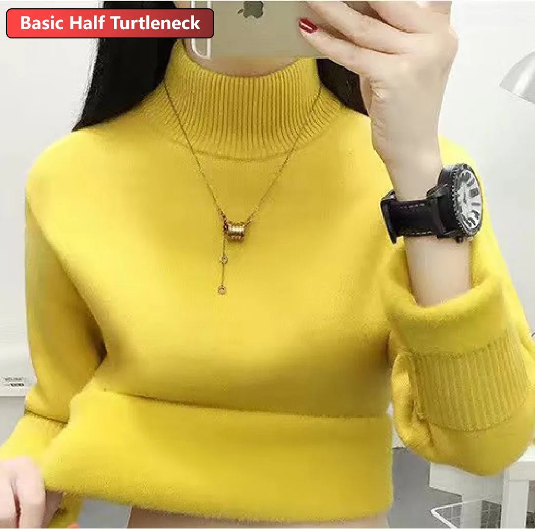 Women Elegant Thicken Velvet Sweater