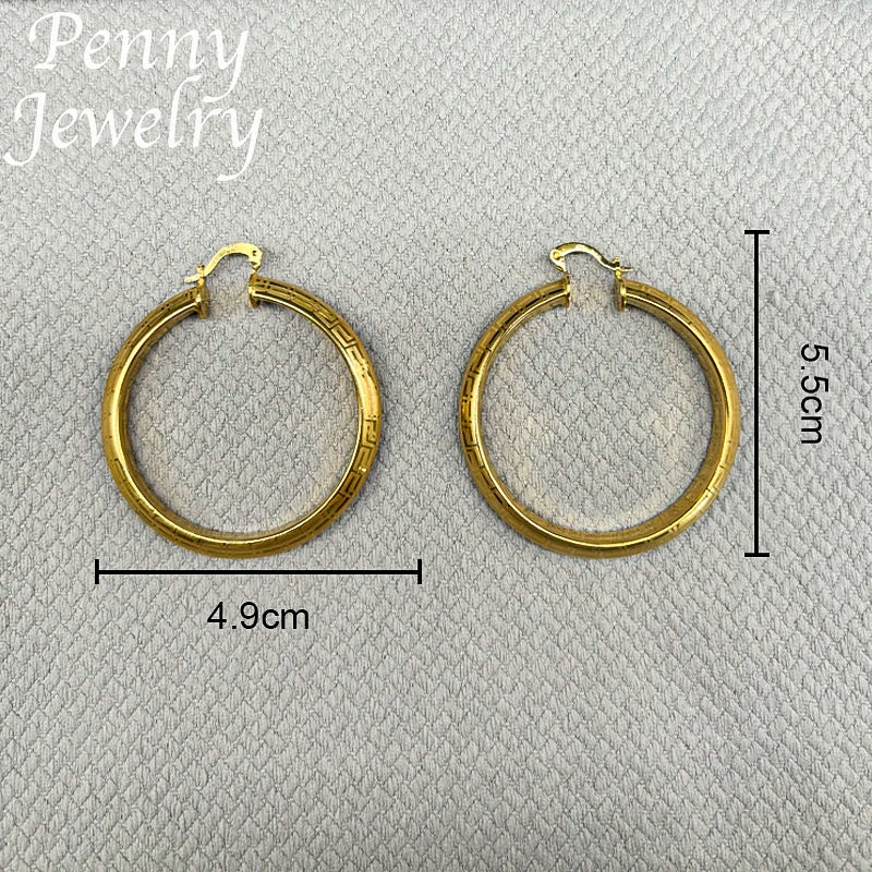 18K Gold Plated Hoop Earrings for Women