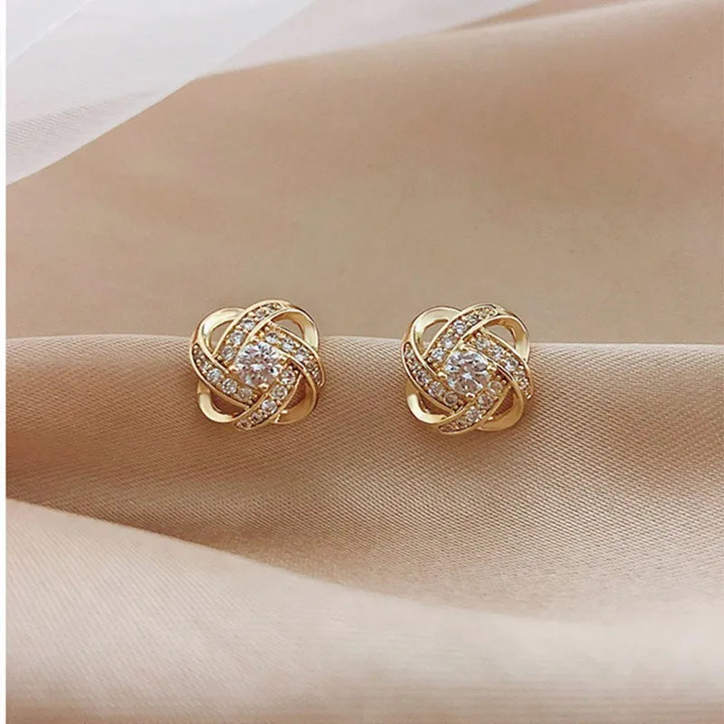 Zircon Stud Earrings For Women Gifts