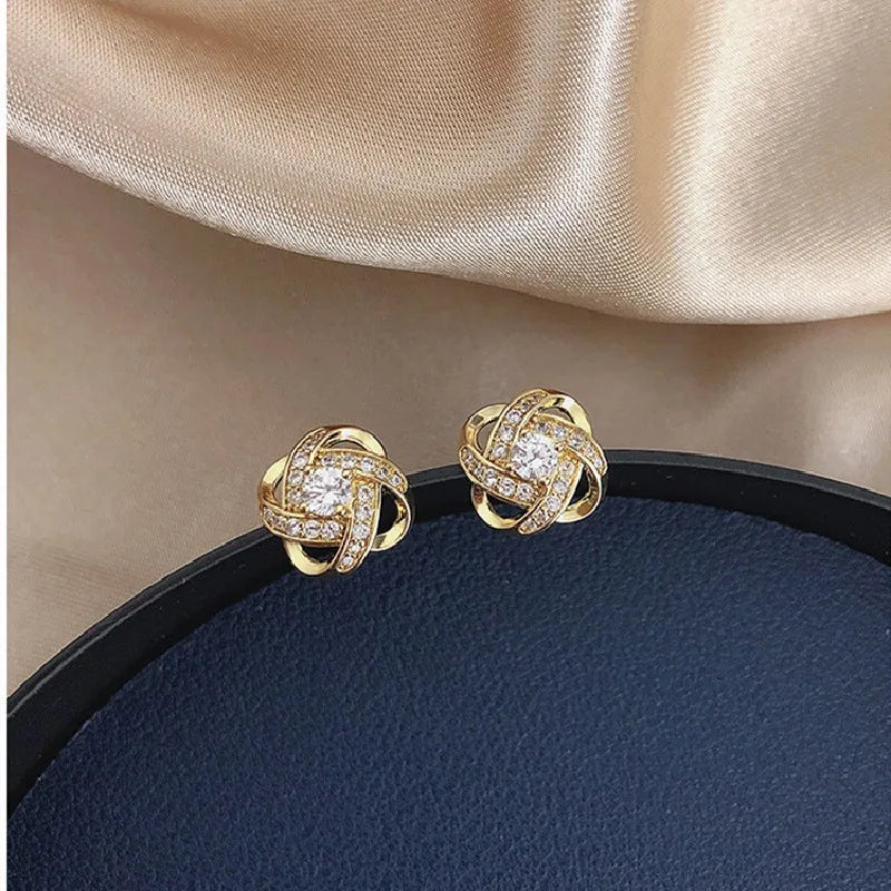 Zircon Stud Earrings For Women Gifts