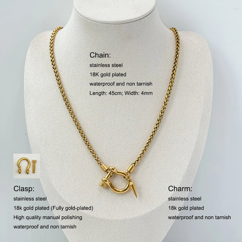 18K Gold Plated Stainless Steel Necklace