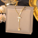 Initial Letter Necklace for Women