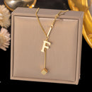 Initial Letter Necklace for Women