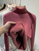 Women Elegant Thicken Velvet Sweater